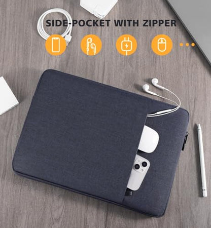 NIDOO 13 inch Laptop Sleeve Case for 13" 13.6" MacBook Air 13 M3 M4/13 iPad Pro M4 / Surface Pro 8 9 10 X/ 13" Dell Pro 13 Premium/13.4" Dell XPS 13/12.7" Lenovo Yoga Tab Plus/HP EliteBook/ASUS - color: Navy Blue, size: 12-12.9 Inch / Macbook 13