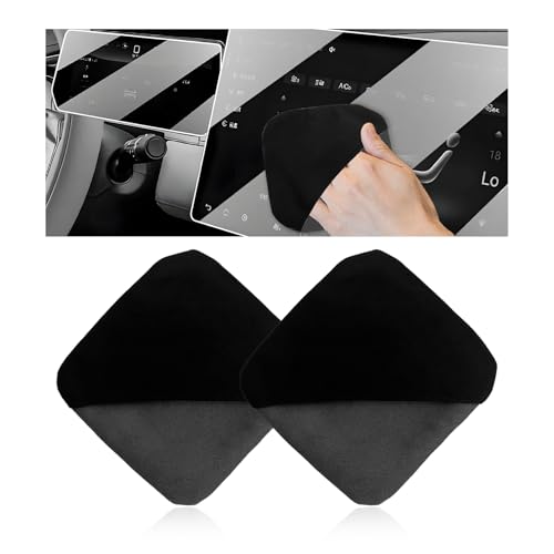 2PCS Car Screen Cleaner, Auto Touchscreen Cleaning Wipes Ultra-Soft Microfiber Pads, Square Cleaning Sleeve for Dashboard Display & Other Screens, Universal Car Accessories - color: Square, size: 2pcs
