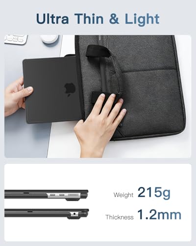 Fintie Matte Case for MacBook Air 13.6 Inch 2026-2022, Frost Black | M5 M4 M3 M2 A3449 A3240 A2681 A3113, Anti-Scratch, Fingerprint Resistant, TPU Bumper, Hard Shell Cover - color: Frost Black