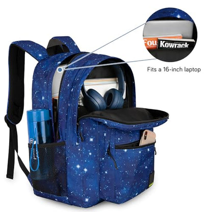 Goloni Lightweight Laptop Backpack 1.1Lbs, 26L Wear-Resistant Water Resistant Backpack with Laptop Compartment for Men Women - color: Starry Sky Blue