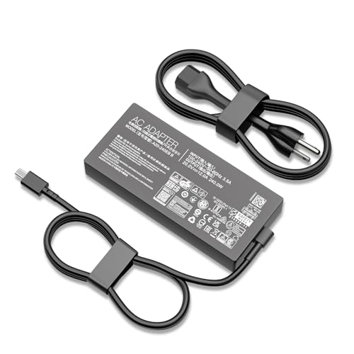 240W Laptop Charger for ASUS ROG Zephyrus G16,TUF A16, Flow Z13,ProArt PX13 | 20V 12A Gaming Adapter for ADP-240EB B A20-240P1A, Rectangle Connector ROG Flow Z13, ProArt P16, Stable Power, Fast Charging - size: Rectangle Connector