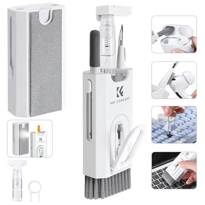 K&F CONCEPT 8-in-1 Electronic Cleaning Kit for Keyboard Laptop Cleaner | Multifunctional Electronic Device Cleaning Tool, Easy to Clean and Remove Dirt，Multi-Device Compatible