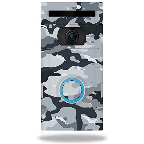 MightySkins Skin Compatible with Ring Doorbell 2 - Gray Camouflage | Protective, Durable, and Unique Vinyl Decal wrap Cover | Easy to Apply, Remove, and Change Styles | Made in The USA - color: Gray Camouflage