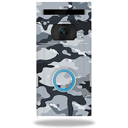 MightySkins Skin Compatible with Ring Doorbell 2 - Gray Camouflage | Protective, Durable, and Unique Vinyl Decal wrap Cover | Easy to Apply, Remove, and Change Styles | Made in The USA - color: Gray Camouflage