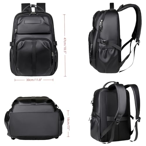 Casual laptop backpack, travel laptop backpack, water-resistant, suitable for work, travel, commuting, Daily. (Black) - color: Black