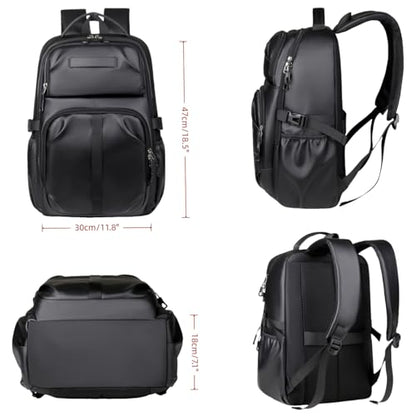 Casual laptop backpack, travel laptop backpack, water-resistant, suitable for work, travel, commuting, Daily. (Black) - color: Black