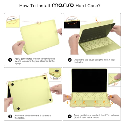 MOSISO Compatible with MacBook Neo Case 13 inch 2026 A3404 A18 Pro Chip | Anti-Cracking Cover Matte Finish Seamlessly Closes Protective Hard Shell Case Cover with TPU Bumper, Citrus - color: Citrus