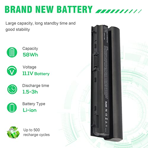 Futurebatt Performance Laptop Battery Replacement for Dell Latitude E6120 E6220 E6230 E6320 E6320xfr E6330 E6430s Series, p/n 312-1241 312-1242 FRROG [Li-ion 11.1v 5200mah] - size: E6320 9.84 3.94 1.77in