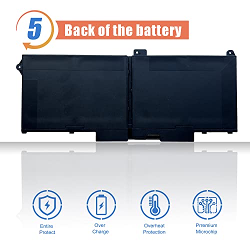 ASODI 63Wh 4-Cell RJ40G Laptop Battery Compatible with Dell Latitude 15 5520 14 5420 Precision 15 3560 Series M033W P104F P104F001 WY9DX P137G P137G001 01K2CF 0WK3F1 075X16 005R42 15.2V 3941mAh - size: 9.5*5.7*0.76 inches RJ40G