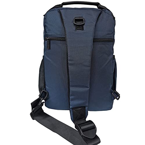 Large Sling Bag Laptop Backpack Cross Body Messenger Bag Shoulder Travel Rucksack (C- Black) - color: C- Black