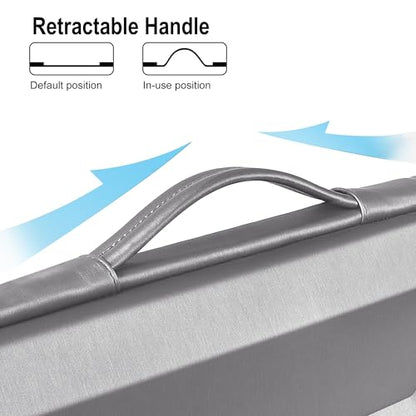 DOMISO 17-17.3 Inch Laptop Hard Case, Waterproof Shockproof Hard Shell Protective Laptop Sleeve with Handle for Dell XPS 17/Lenovo IdeaPad/Acer Aspire/HP Envy 17/LG gram 17, Silver - color: Silver, size: 17 - 17.3 Inch