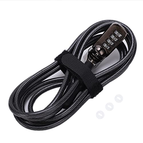 Laptop Cable Lock, Combination Steel Security Cord | Anti Theft Adjustable Strap, Notebooks Projectors Compatible, Office Travel Safe, Physical Deterrent, Hardware Attachment