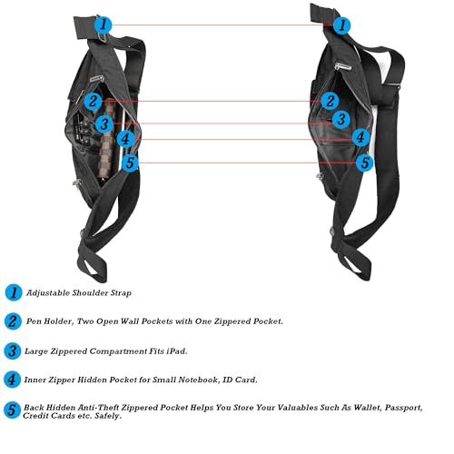 NICGID Sling Bag Chest Shoulder Backpack Crossbody Bags Casual Daypack for Men Women (Black-014) - color: Black-014