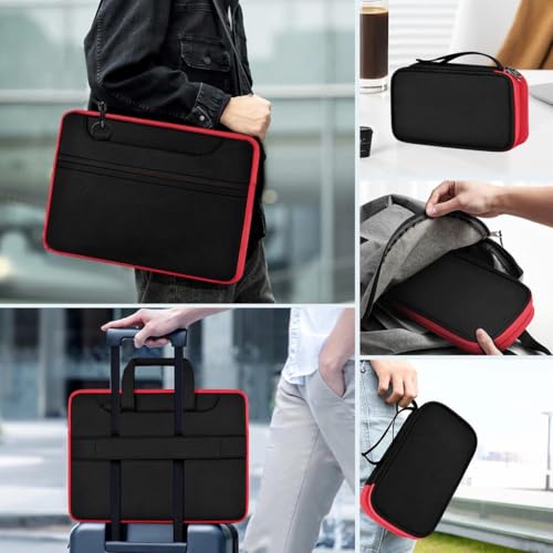 Laptop Case 15.6 Inch Briefcase with Detachable Belt Bag,Compatible with MacBook Pro Model of 15-16 Inch and Most Popular 15.6 Inch Notebooks Chromebooks - color: B01k02