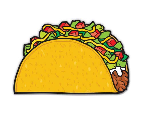 Taco I Love Mexican - 3" Vinyl Sticker - for Car Laptop I-Pad Phone Helmet Hard Hat - Waterproof Decal - size: 3"
