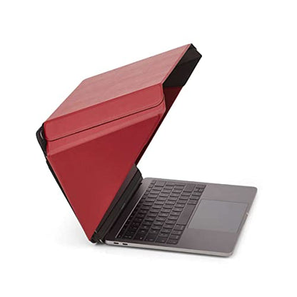 4-in-1 Laptop Screen Shade – Original Lux Hood – Sun, Privacy, Heat & Contrast Protection, Freestanding with Pocket, Fits 12–14” MacBook & PC, Patented, Red | PHILBERT Danish Design - color: Red, size: 12-14in