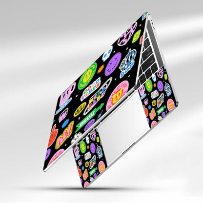 12.1-15.6 Inch Laptop Skin Decal, Universal Reusable Vinyl Laptop Cover Sticker, Waterproof Art Decal Protector with Funny Expressions - color: Funny Expressions