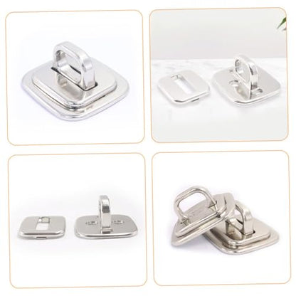 LALAFINA 4PCS Computer Security Lock Anchor Base Plate – Desk Mount Design Metal Construction Slot for Cable Locks