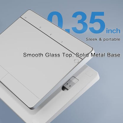Wireless Bluetooth Trackpad for Windows 10/11, Supports 3 Connection Modes, High-Precision Multi-Gesture Touchpad, Compatible with PC Laptop Computer - color: Silver