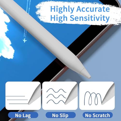Stylus Pens for Touch Screens, Universal Fine Point iPad Pencil with Magnetic Adsorption Compatible with iPhone/iPad/Samsung/Android/Tablet & Other Touch Screens (White Gradient Pink) - color: White Gradient Pink