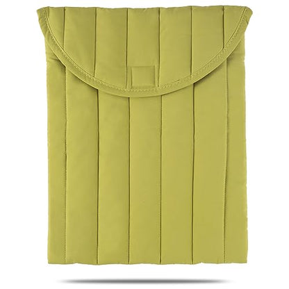 Puffy Laptop Sleeve 11-12 Inch, Soft Laptop Case, Green | Compatible with 15-16 Inch Macbook Pro/Air, Asus/Dell Xps/Lenovo Laptops, Protective Carrying Bag for Women and Men - color: Streak-Green, size: 11/12