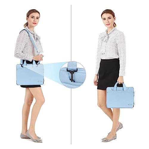 MOSISO 360 Protective Laptop Bag 13.3 inch, 13-14 inch Computer Bag | Compatible with MacBook Air 13 inch/Pro 13 /Pro 14, HP,Dell,Notebook, Laptop Carrying Case with Strap&Handle, Airy Blue - color: Airy Blue, size: 13.3 inch