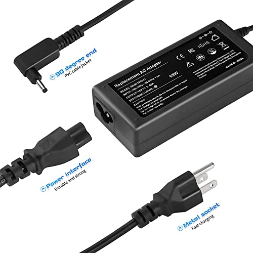 N15Q8 N15Q9 N16P1 N20C5 65W 19V 3.42A Charger Replacement for Acer Laptop AC Adapter A13-045N2A A11-065N1A Pa-1450-26 Aspire 1 5 R15 Slim A515-54 Chromebook C738T C740 Spin 1 5 Swift 3 Power Cord