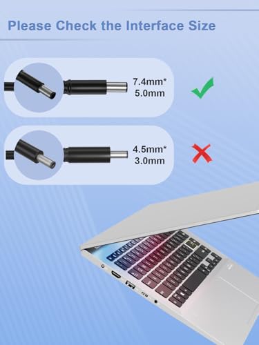 180W Charger Compatible with Dell G16 G15 G7 G5 G3 Series 7620 5510 5511 5515 5525 5521 7500 7588 Laptop Power Adapter with 7.4mm x 5.0mm tip Cable for Home Office and Travel