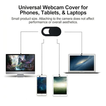 3/6 Pack Webcam Cover Slide for Laptop, Tablet, Mobile Phone - 0.02 Inch Ultra-Thin, Anti-peep Lens, Sliding Blocker (Black,6 PCS) - color: Black, size: 6 PCS