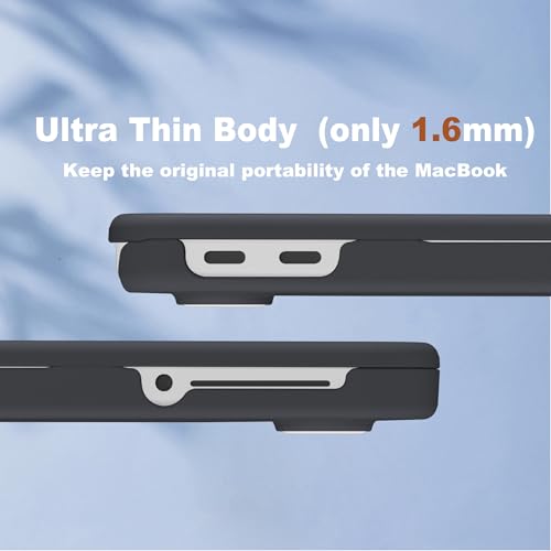 CISSOOK for MacBook Neo 13 inch Case A3404 Release 2026 Matte Black | 5in1 Set Hard Shell Case, A18 Pro Chip, Keyboard Cover, Screen Protector, Scratch Resistant, Ultra-Thin, for Office & Travel - color: Matte Black