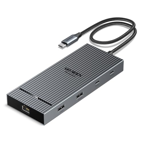 UGREEN 10-in-1 USB C Docking Station Dual Monitor 4K@60Hz, USB C Hub with 2 HDMI, 10Gbps USB A&C Ports, SD/TF Card Reader, 100W PD, Revodok USB-C Dock with 1000Mbps Ethernet for Dell, HP, XPS and More