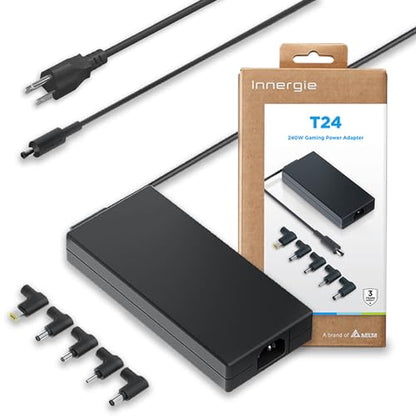 Innergie T24 240W 230W Universal Gaming Laptop Charger Power Adapter for Acer ASUS ROG Dell Alienware HP Lenovo MSI 100-240V AC Input 20V 12A DC Output Power Supply Made by Delta Electronics - color: 240 Watts ver.