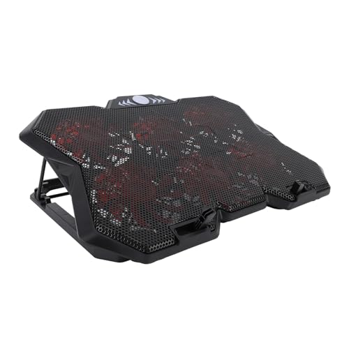 SUNGOOYUE Laptop Cooling Pad, 6 Height RGB Silent 6 Fan Metal Mesh Gaming Notebook Cooler with Folding Baffle, for Under 19in Laptops