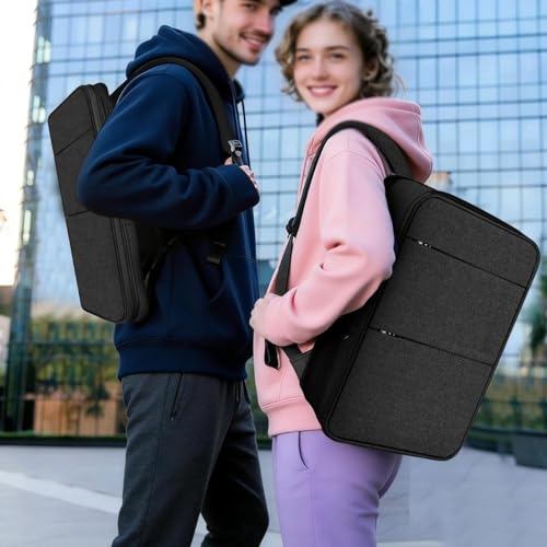 Travel Laptop Backpack with Small Case for 15-16 inch Notebooks, Slim & Expandable Computer Bag for College Business Commute for Men and Women,Black - color: Black