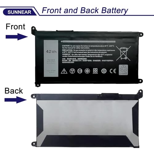 42Wh JPFMR Laptop Battery Replacement for Dell Chromebook 3100 3400 3100(2-in-1) 5488 5493 5593 P90F Series Notebook 0JPFMR 16DPH 65N6H 7T0D3 07GDY 7MT0R DN33X RDNP5 11.4V 3500mAh 3-Cell - size: 8.82*4.96*1.14 inches JPFMR