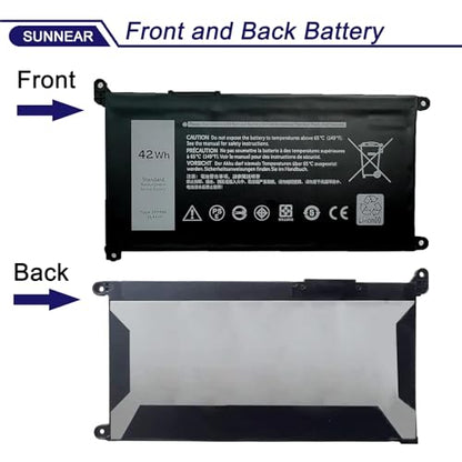42Wh JPFMR Laptop Battery Replacement for Dell Chromebook 3100 3400 3100(2-in-1) 5488 5493 5593 P90F Series Notebook 0JPFMR 16DPH 65N6H 7T0D3 07GDY 7MT0R DN33X RDNP5 11.4V 3500mAh 3-Cell - size: 8.82*4.96*1.14 inches JPFMR