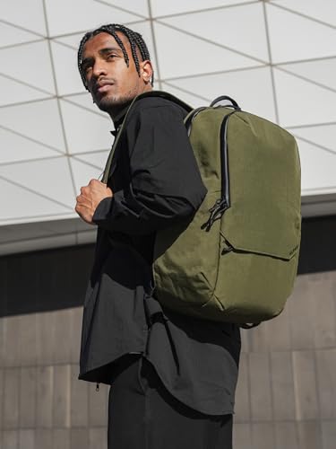 ALPAKA Elements Backpack Pro 24L Laptop Backpack Green | Fits 16-inch Laptop with Dual Bottle Pockets, Weather-Resistant Fabric Axoflux 400D, Travel Backpack for Men Work College - color: Green