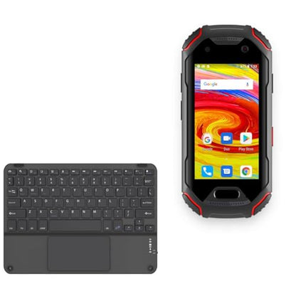 BoxWave Keyboard Compatible with Unihertz Atom - SlimKeys Bluetooth Keyboard with Trackpad, Portable Slim TouchPad - Jet Black
