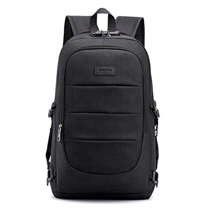 Travel Laptop Backpack with USB Charging Port and Lock Computer Business Backpacks, Gifts for Men & Women Fits 15.6 Inch Notebook,Black