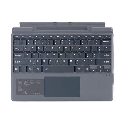 mobee Keyboard for Microsoft Surface Pro Copilot+ (11th Edition) / Pro 11/10 / 9/8 / X, 13 inch, Detachable Type Cover with Touchpad, Pen Holder (Gray Without Backlit) - color: Gray Without Backlit