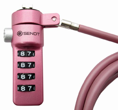 Sendt Pink Notebook/Laptop Combination Lock Security Cable - color: Pink
