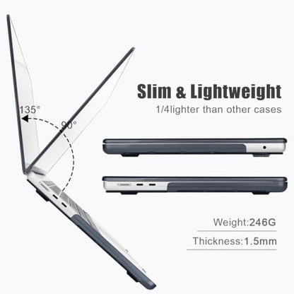 for MacBook Air 15 inch Case 2026-2023 Release M5 A3448 M4 A3241 M3 A3114 M2 A2941 Liquid Retina Display, Hard Shell Case with Keyboard Cover+Screen Film+Trackpad Film, Starry Sky - color: Starry Sky