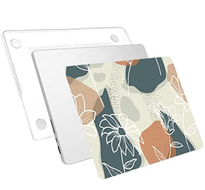 LanBaiLan Compatible with MacBook Pro 14 inchM4 2024 2023 2022 2021 Model M4 A3112 A3185 A3401 M3 A2918 A2992 M2 A2779 M1 A2442, Protective Case & Keyboard Cover, Art Flower - color: Art Flower