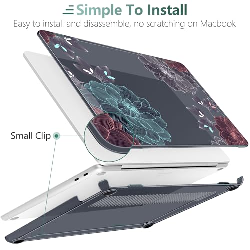 Batianda Case for Microsoft Surface Laptop 13 inch 2025 2026, Leaves | Fits Model 2095, Artistic Patterns Ultra-Slim Lightweight Scratch-Resistant Hard Shell with Professional Protection - color: Leaves
