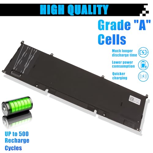 90Wh P0FWH Laptop Battery Replacement for Dell Alienware m16 R2 Inspiron 16 Plus 7640 Inspiron 16 7640 2-in-1 Series POFWH 0M9DG0 HGJCY 11.7V 7692mAh 6-Cell - size: 10.83*3.73*0.30 inch P0FWH