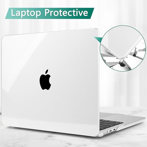 May Chen Case for MacBook Air 13/13.6-inch (M5/M4/M3/M2, 2022-2026 Models A3449 A3240 A3113 A2681), Lightweight | Closes Seamlessly | Ideal for Work Hard Shell Case, Crystal Clear - color: Crystal Clear