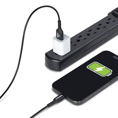 StarTech 15ft/4.5m USB-A to USB-C Charging Cable, 3A, Black (USB2AC15FBKE) | USB 2.0 480Mbps, TPE jacket, Black, Male to Male, Aluminum braided shield, 15W, Charge and Sync - color: Black, size: 15 ft, style: 1-Pack
