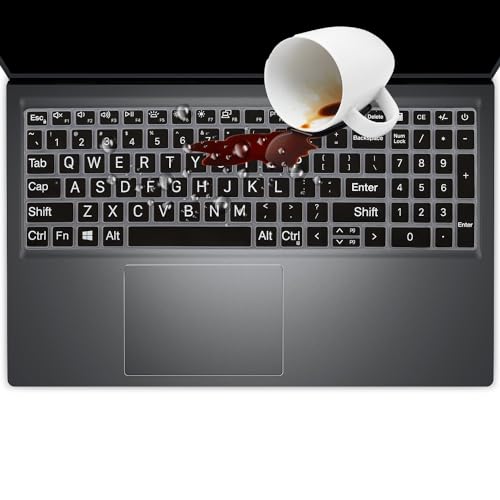 Large Print Keyboard Cover for 15.6" Dell Inspiron 15 3510 3511 3515 3525 3530 3535 5510 5515 5518 7510, 2025 Dell 15 Laptop DC15250 DC15255 15.6, Vostro 3510 3520 3530 5510 5515 15.6, Latitude 3520 - color: BK