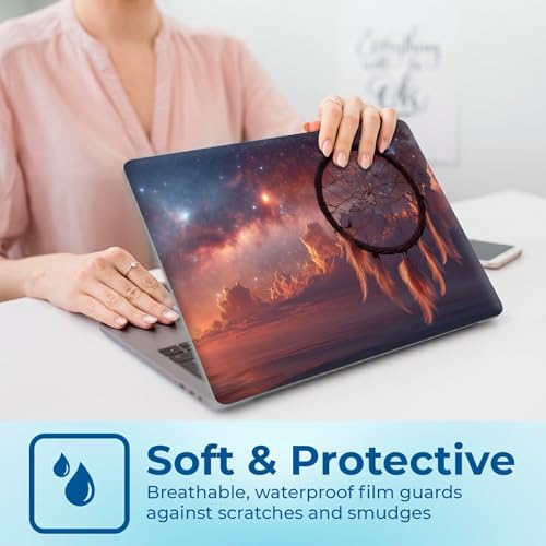 Reusable Universal Laptop Skin Sticker, Cut to Fit for 11.6–15.6 Inch Laptops, Waterproof Protective Film, No-Residue - Dreamcatcher Sunset - color: Dreamcatcher Sunset
