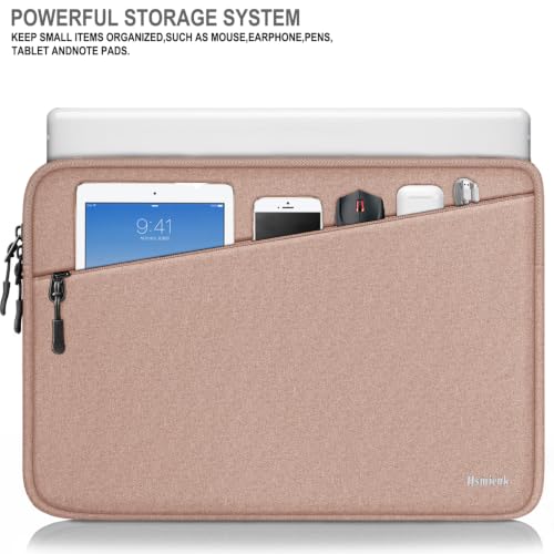 Laptop Sleeve Case 14 inch, Traveling Laptop Case with Pocket, Shockproof Protective Carrying Notebook Bag Compatible for 14 Inch MacBook Air/Pro, HP, Lenovo, Dell, ASUS, Acer, Light Pink - color: Light Pink, size: 14 Inch